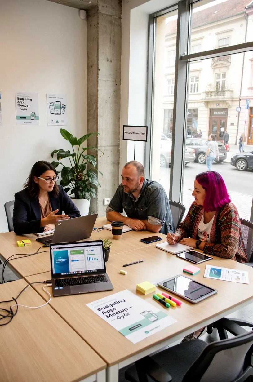 Polc tele pénzügyi témájú könyvekkel, amelyek eladásra várnak egy havi találkozó keretében.
